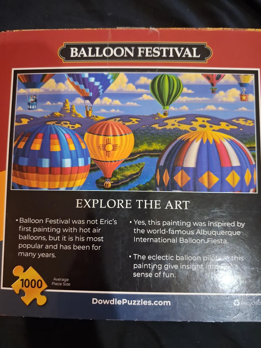 Balloon Festival 1000-Piece Jigsaw Puzzle – Colorful Hot Air Balloons